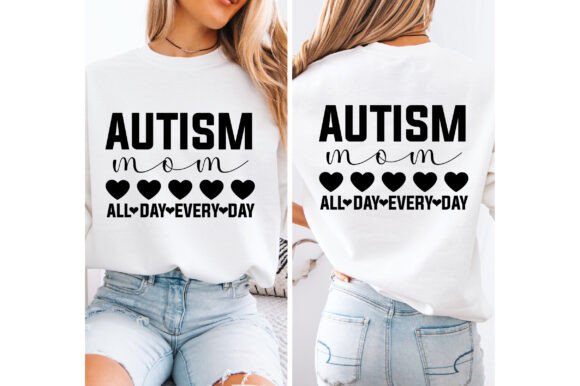 Autism Mom SVG PNG T Shirt Design