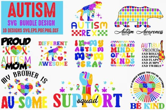Autism SVG PNG Graphic Bundle