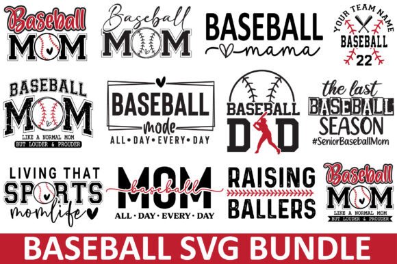 Baseball Mom Quotes Svg Bundle