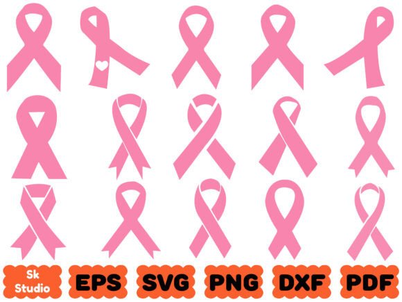 Cancer Ribbon Bundle SVG Cancer Ribbon