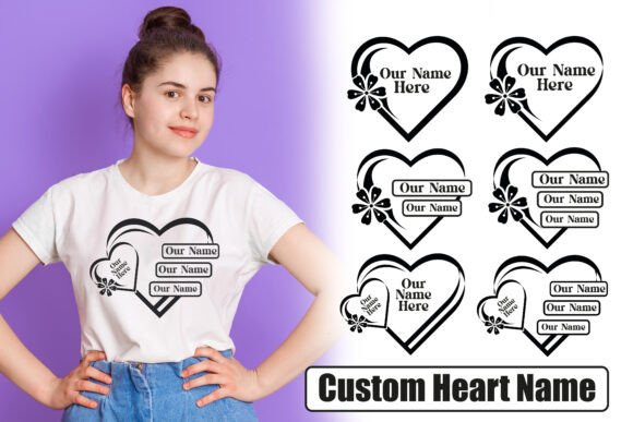 Custom Heart Name Svg Design