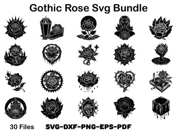 Gothic Rose Svg Bundle Review