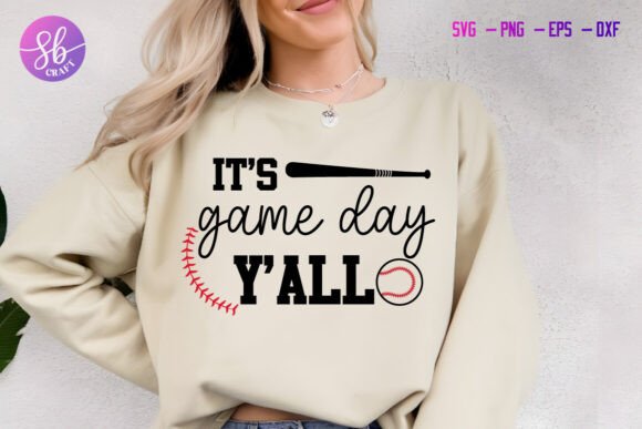 Its Game Day Y All Baseball Shirt Svg