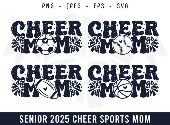 Proud Cheer Sports Mom Design SVG