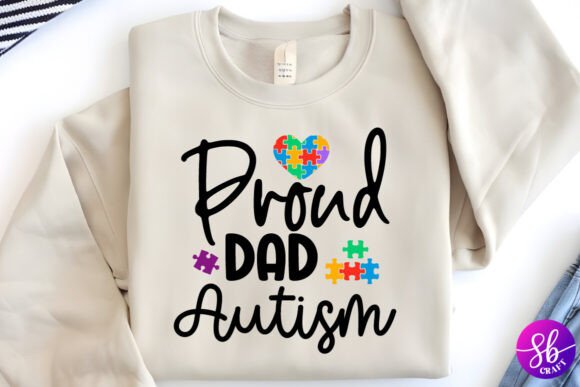 Proud Dad Autism Shirt Svg